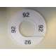 Maatring 9 cm wit/zw 92 
